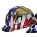 MSA's Freedom Hard Hat- American Flag w/ 2 Eagles Design